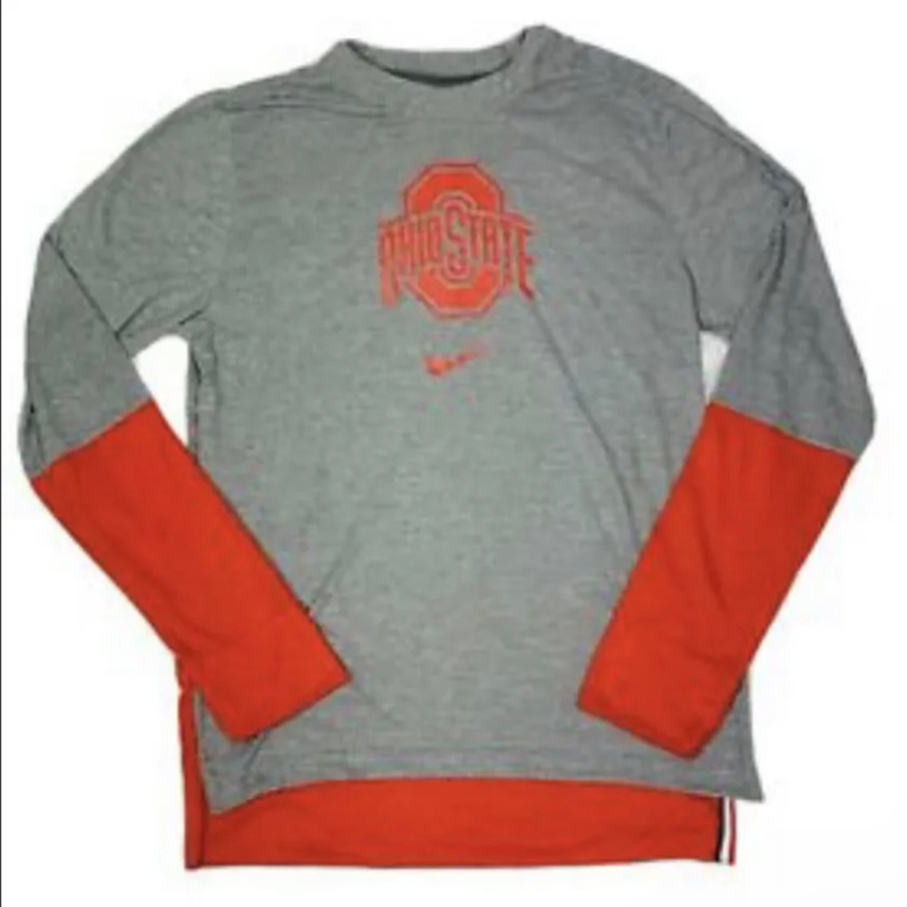 Nike THE Ohio State Buckeyes DriFit NCAA Long Sleeve Shirt Men Sz Sm $70 MSRP
